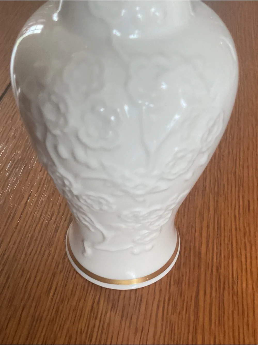 Lenox ivory vase withe gold trim.